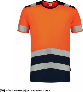 TRICORP T-Shirt High Vis Bicolor T01 - ADLER - Koszulka unisex, 180 g/m2, 100 % poliester - fluorescencyjny pomarańczowy S 1