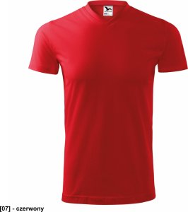 MALFINI Heavy V-neck 111 - ADLER - Koszulka unisex, 200 g/m2 - czerwony M 1