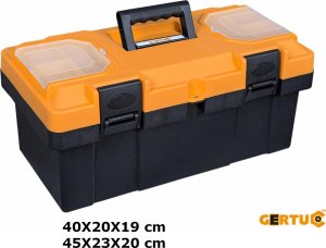 GERTU GTOOLBOX - Skrzynka narzędziowa z polipropylenu, zapięcie dwa zatrzaski - 3 rozmiary 17" 19" 22" 53x31x27 cm 2