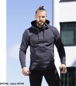 Ardon RIVARY - Męska bluza kangurek elastyczny śćiągacz pa i rękawy 65 % bawełna, 35 % poliester, 320 g/m2 - szary H6706 4XL 2