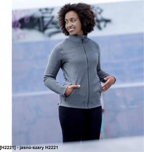 Ardon ARDON JOFLEX - Damska bluza polarowa stójka 2 kieszenie ozdobne płaskie ozdobne 100% poliester fleece, 280 g/m2 - jasno-szary H2221 XS 2