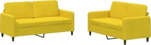 vidaXL 2-cz. komplet wypoczynkowy, żółty, obity aksamitem 2