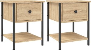 vidaXL Stoliki nocne, 2 szt., dąb sonoma, 34x35,5x45 cm 2