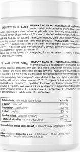 FitMax FITMAX BCAA + Citrulline - 600g 2
