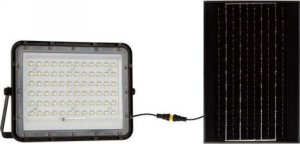 Naświetlacz V-TAC Projektor LED Solarny V-TAC 15W Pilot, AUTO, Timer, IP65 Czarny VT-120W 4000K 1200lm 1