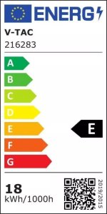 Lampa sufitowa V-TAC Oprawa Hermetyczna LED SAMSUNG CHIP G-SERIES 60cm 18W 120Lm/W VT-6076 4000K 2160lm 3 Lata Gwarancji 8