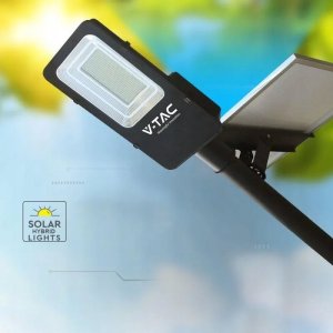 V-TAC Oprawa Uliczna Solarna Hybrydowa V-TAC 50W LED VT-ST201 4000K 4000lm 5