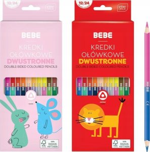 bebe Kredki ołówkowe dwustronne wytrzymałe Olo 24 kolory 3