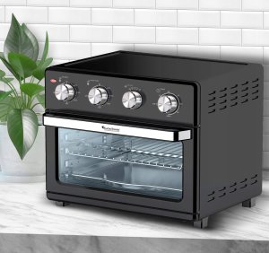 Mini piekarnik TurboTronic Piekarnik elektryczny rożno grill cyrkulacja powietrza 32L 1700w Czarny 6