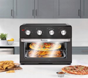 Mini piekarnik TurboTronic Piekarnik elektryczny rożno grill cyrkulacja powietrza 32L 1700w Czarny 7