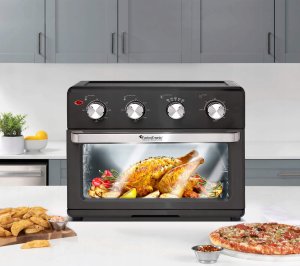 Mini piekarnik TurboTronic Piekarnik elektryczny rożno grill cyrkulacja powietrza 32L 1700w Czarny 8