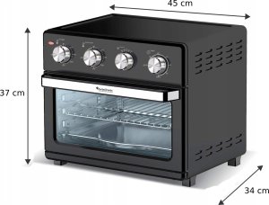 Mini piekarnik TurboTronic Piekarnik elektryczny rożno grill cyrkulacja powietrza 32L 1700w Czarny 9