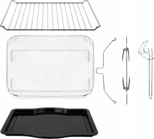 Mini piekarnik TurboTronic Piekarnik elektryczny rożno grill cyrkulacja powietrza 32L 1700w Czarny 10