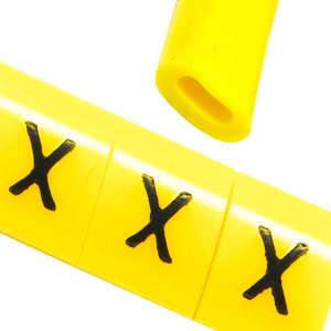 Ergom Oznacznik przewodów OZ-0 X żółte 100szt 1
