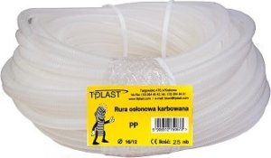 TT Plast Rura karbowana przezroczysta 16mm RKLF 16/12 25m 1