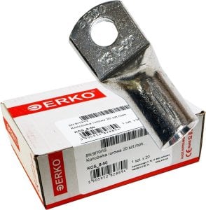 Erko Końcówka oczkowa rurowa KCS CU 50mm M8 20szt ERKO 1