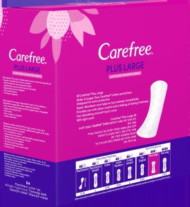 Carefree Plus Large wkładki higieniczne Light Scent 64szt. 4