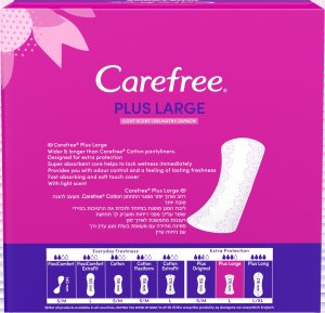 Carefree Plus Large wkładki higieniczne Light Scent 64szt. 5