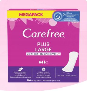 Carefree Plus Large wkładki higieniczne Light Scent 64szt. 8