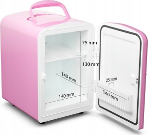 Fluff Fluff Cosmetics Fridge lodówka kosmetyczna ze złotym logo Różowa 3