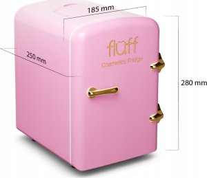 Fluff Fluff Cosmetics Fridge lodówka kosmetyczna ze złotym logo Różowa 4