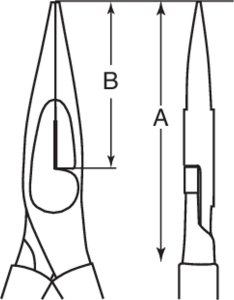 Bahco Szczypce półokrągłe wydłużone nieiskrzące AL-BR 200 mm BAHCO 6
