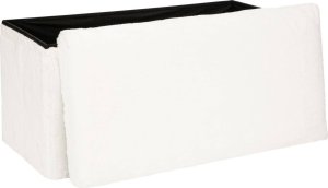 Atmosphera Pufa ze schowkiem Ezzio, materiał z efektem boucle, 78 x 38 x 38 cm 2