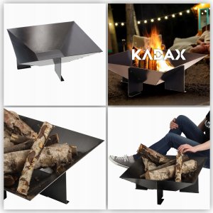 Palenisko ogrodowe Kadax Palenisko Ogrodowe Na Grill Ognisko Stalowe 56cm 3