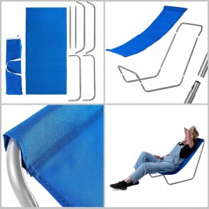 Kadax KADAX Leżak Składany Ogrodowy Fotel Z Pokrowcem 11