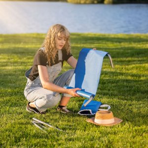 Kadax KADAX Leżak Składany Ogrodowy Fotel Z Pokrowcem 5