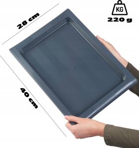 Kadax KADAX Taca Barowa Tacka Kuchenna Plastikowa Kelnerska Duża Ciemny Popiel 3