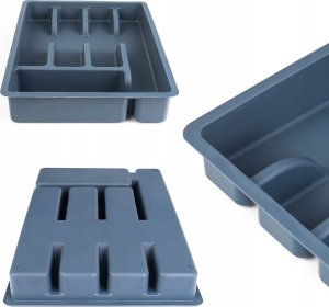 Kadax KADAX Wkład Do Szuflady Plastikowy Organizer sztućce Kuchenny Ciemny Szary 6