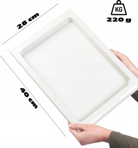 Kadax KADAX Taca Barowa Tacka Kuchenna Plastikowa Kelnerska Duża Biała 3