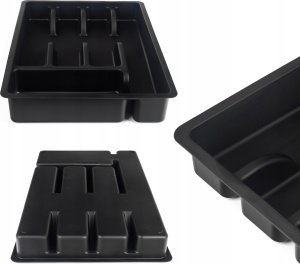 Kadax KADAX Wkład Do Szuflady Plastikowy Organizer Na sztućce Kuchenny Czarny 5