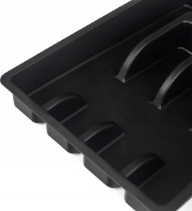 Kadax KADAX Wkład Do Szuflady Plastikowy Organizer Na sztućce Kuchenny Czarny 7