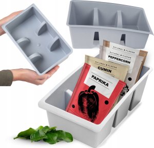 Kadax KADAX Organizer Na Przyprawy Pojemnik Do Szuflady Na Zioła Kuchenny Szary 9