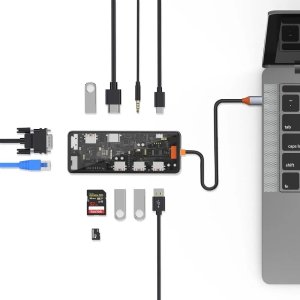 HUB USB WiWU HUB 11w1 CB011 Type-C do USB3.0x3+USB2.0x1+SD/TF(2.0)+HDMIx1+RJ45+VGA+PD+Audio 4