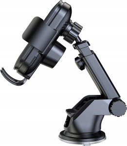 Wozinsky Uchwyt Wozinsky WUMID na telefon z ładowarką indukcyjną 15W na deskę rozdzielczą samochodu - czarny 3