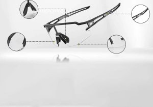 RockBros Okulary rowerowe fotochromowe z filtrami UV 400 UVA i UVB czarno-czerwone ROCKBROS 6