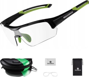 RockBros Okulary rowerowe fotochromowe z ramką i filtrami UV 400 UVA i UVB czarne ROCKBROS 15