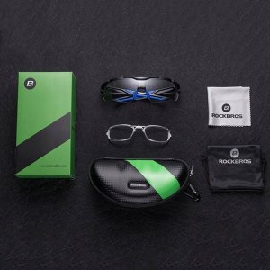 RockBros Okulary rowerowe fotochromowe z ramką i filtrami UV 400 UVA i UVB czarne ROCKBROS 18