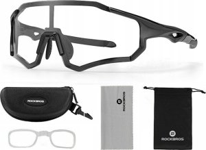 RockBros Okulary rowerowe fotochromowe z ramką i filtrami UV 400 UVA i UVB czarne ROCKBROS 10