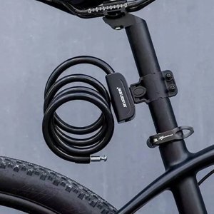RockBros Zapięcie rowerowe zamek na klucz lina 1.1m - czarne ROCKBROS 3