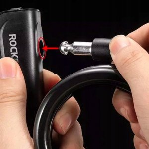 RockBros Zapięcie rowerowe zamek na klucz lina 1.1m - czarne ROCKBROS 4