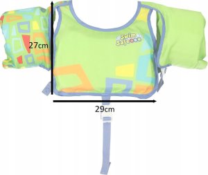 Bestway 32174 Kamizelka dmuchana do pływania kapok z rękawkami zielona 3-6lat 13-30kg 2