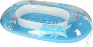 Bestway BESTWAY 34037 Kółko do pływania dla niemowląt koło pontonik dla dzieci dmuchany z siedziskiem łódka ponton niebieski 3+ 45kg 5