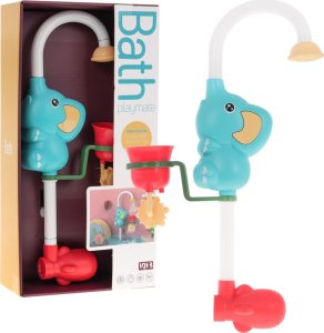 Triton Prysznic Słonik Zabawka do kąpieli dla dzieci 18m+ Kubek z dziurkami + Obrotowe kółko + Obrotowy kran 3
