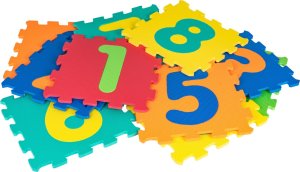 Mata z 10 Puzzli dla dzieci 10m+ Wyjmowane cyfry + Pianka EVA + Składanie figur 2