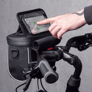 Triton Torba rowerowa na kierownicę do nawigacji z paskiem na ramię czarna WOZINSKY 11
