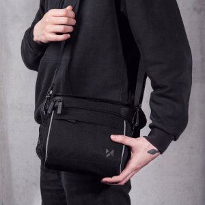 Triton Torba rowerowa na kierownicę do nawigacji z paskiem na ramię czarna WOZINSKY 13